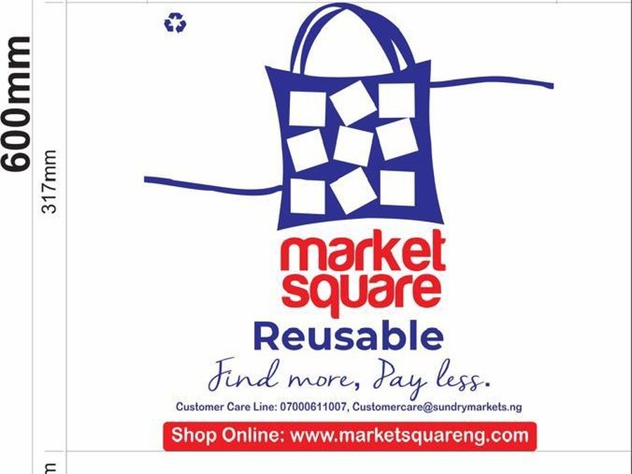Market Square reusable bag print design proof